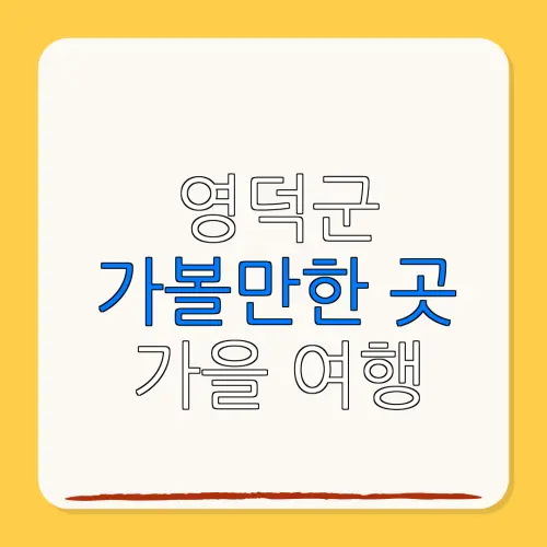 영덕군 가볼만한 곳 가을 여행 | 펜션 | 숙박페스타 |숙박 할인